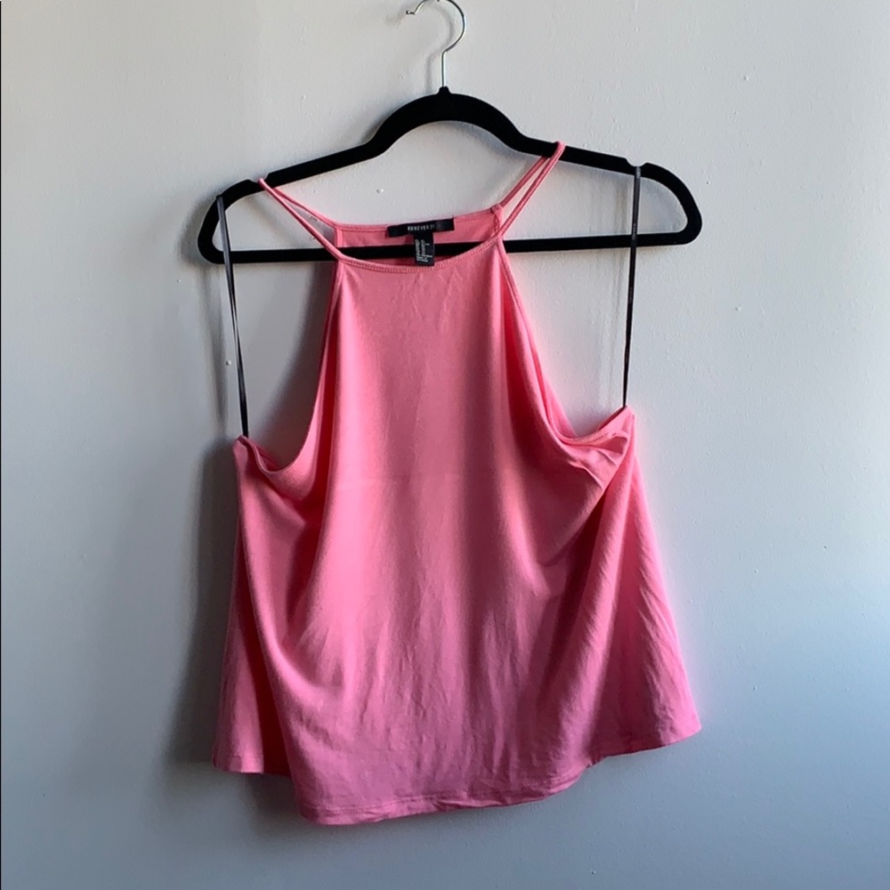 Forever 21 Pink Halter Top XL .